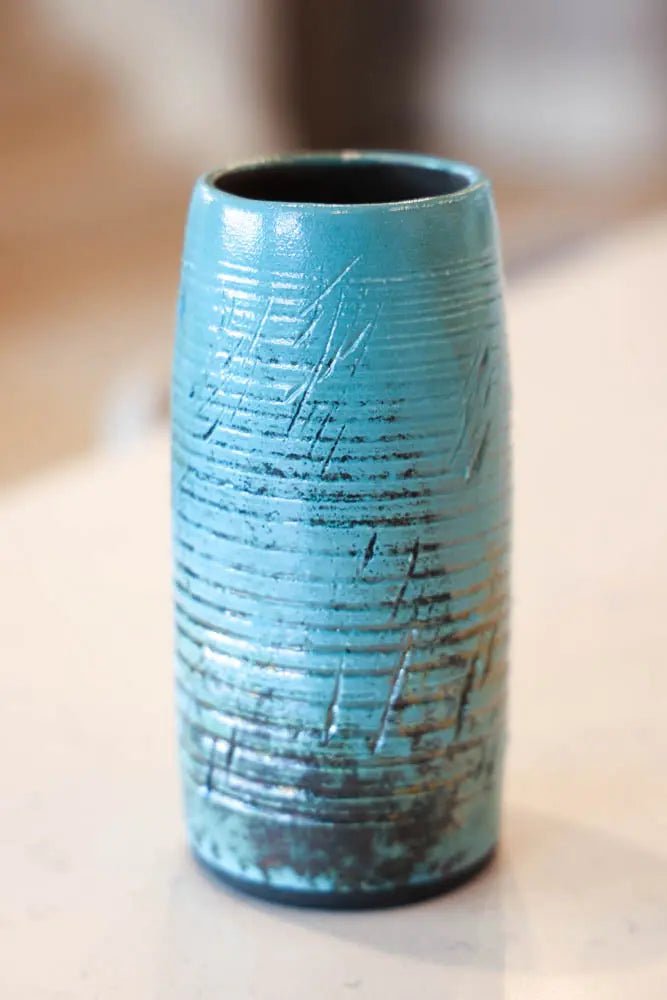 Pot #125 of 162 - Raku - Fired Vase - Dan Pearce Ceramics