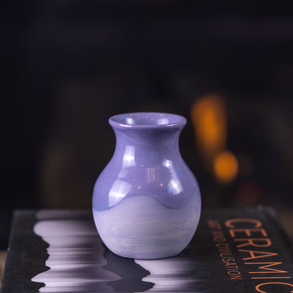 Pot #132 - Small Decorative Colored Porcelain Bud Vase - Dan Pearce Ceramics