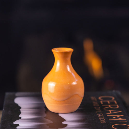 Pot #141 - Small Decorative Colored Porcelain Bud Vase - Dan Pearce Ceramics