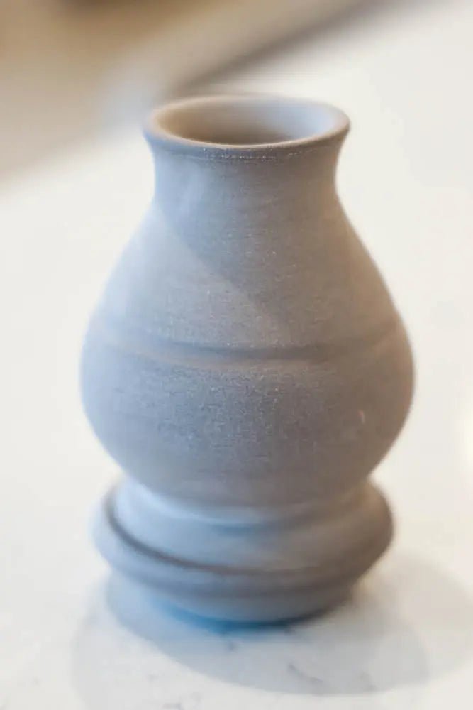 Pot #154 of 162 - Gray Stoneware Unglazed (Naked) Pot - Dan Pearce Ceramics