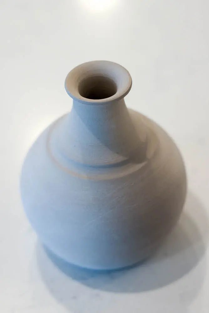 Pot #155 of 162 - Gray Stoneware Unglazed (Naked) Pot - Dan Pearce Ceramics