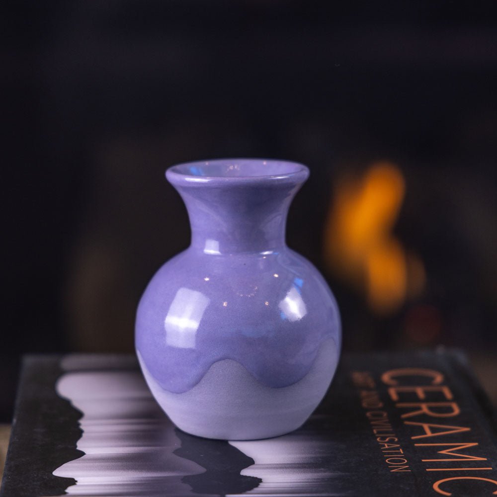 Pot #160 - Small Decorative Colored Porcelain Bud Vase - Dan Pearce Ceramics