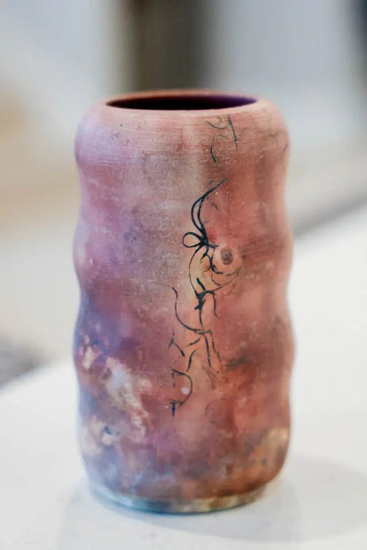 Pot #161 of 162 - Raku - Fired Pot - Dan Pearce Ceramics