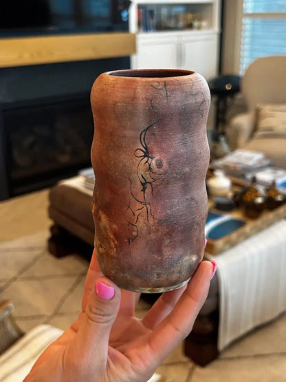 Pot #161 of 162 - Raku - Fired Pot - Dan Pearce Ceramics