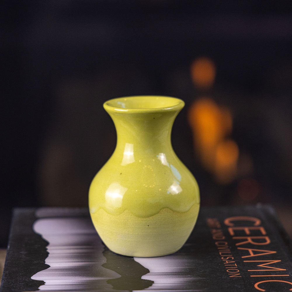 Pot #182 - Small Decorative Colored Porcelain Bud Vase - Dan Pearce Ceramics