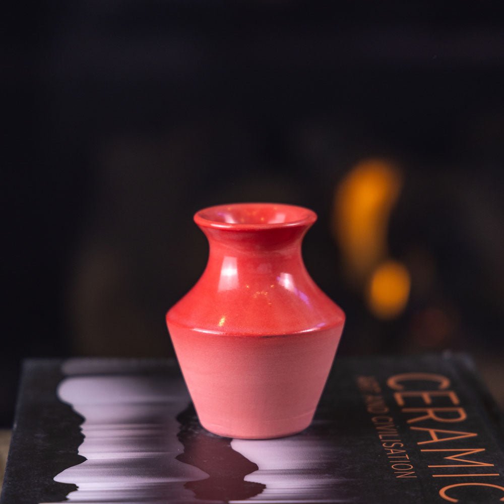 Pot #184 - Small Decorative Colored Porcelain Bud Vase - Dan Pearce Ceramics