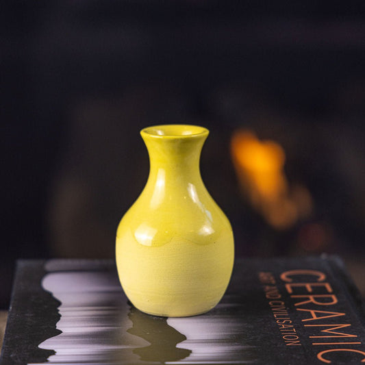 Pot #204 - Small Decorative Colored Porcelain Bud Vase - Dan Pearce Ceramics