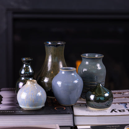 Pot #205 - Small Decorative Colored Porcelain Pot - Dan Pearce Ceramics