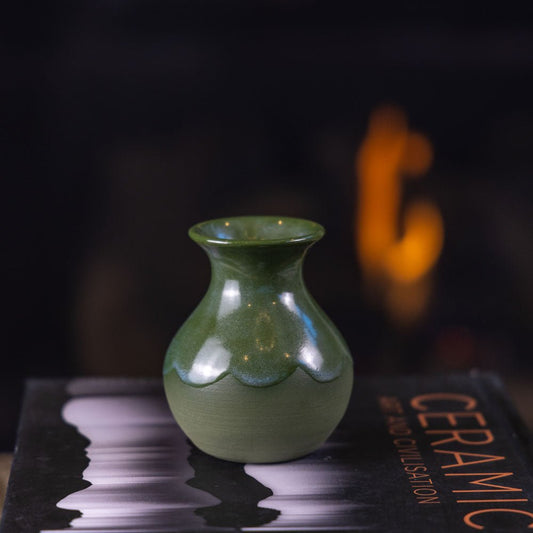 Pot #212 - Small Decorative Colored Porcelain Bud Vase - Dan Pearce Ceramics