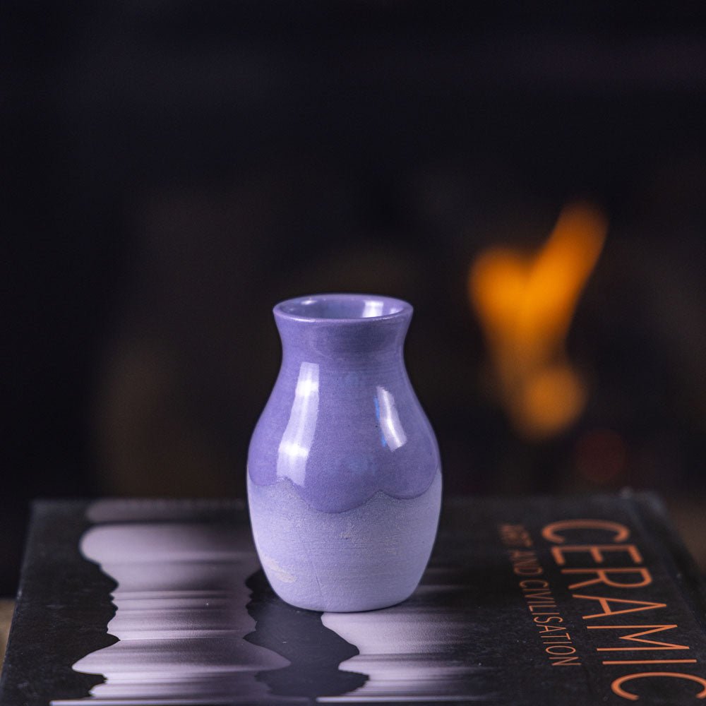 Pot #240 - Small Decorative Colored Porcelain Bud Vase - Dan Pearce Ceramics