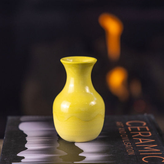Pot #242 - Small Decorative Colored Porcelain Bud Vase - Dan Pearce Ceramics