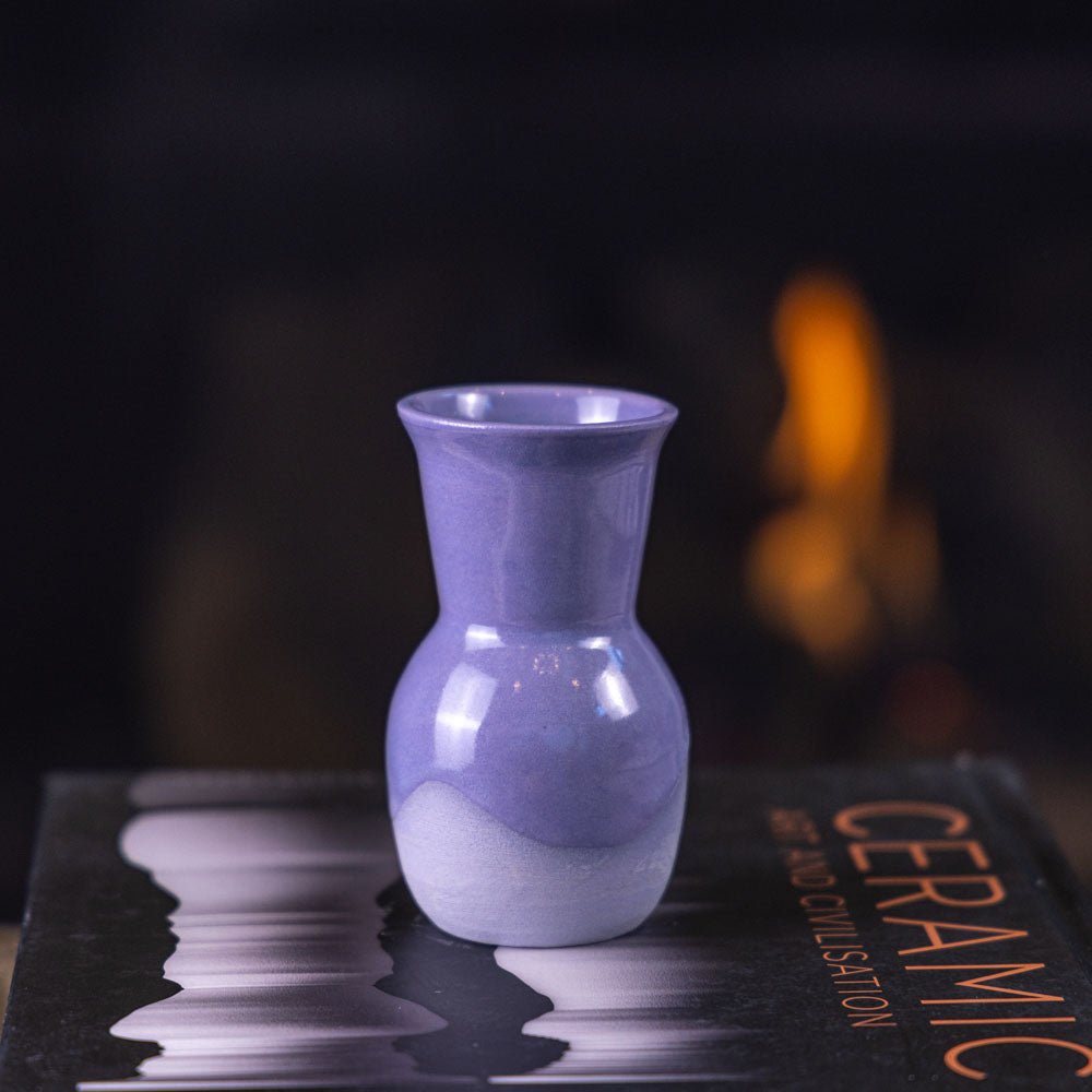 Pot #273 - Small Decorative Colored Porcelain Bud Vase - Dan Pearce Ceramics