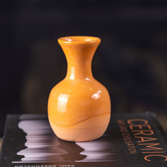 Pot #282 - Small Decorative Colored Porcelain Bud Vase - Dan Pearce Ceramics