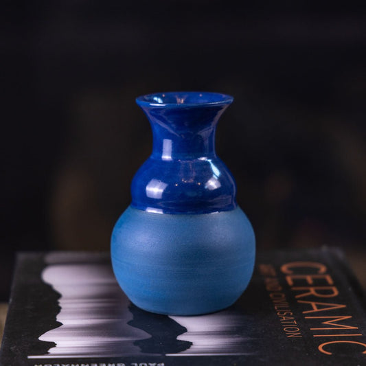 Pot #286 - Small Decorative Colored Porcelain Bud Vase - Dan Pearce Ceramics