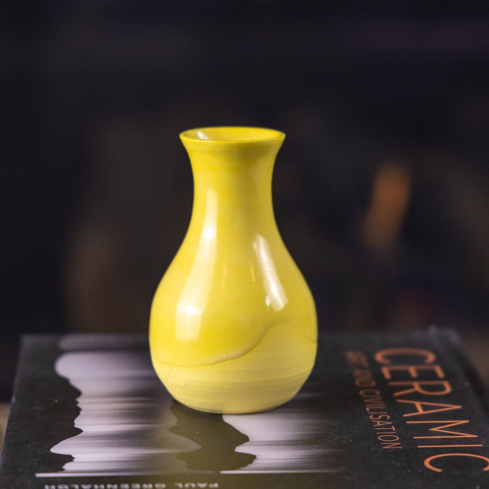 Pot #300 - Small Decorative Colored Porcelain Bud Vase - Dan Pearce Ceramics