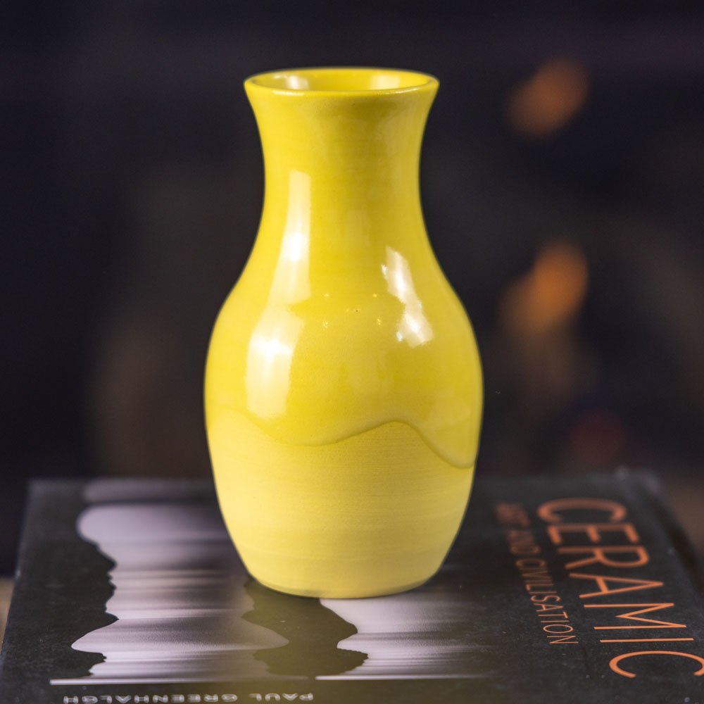 Pot #326 - Medium Decorative Colored Porcelain Bud Vase - Dan Pearce Ceramics
