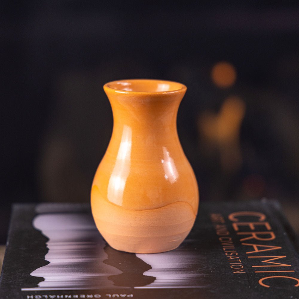Pot #336 - Small Decorative Colored Porcelain Bud Vase - Dan Pearce Ceramics