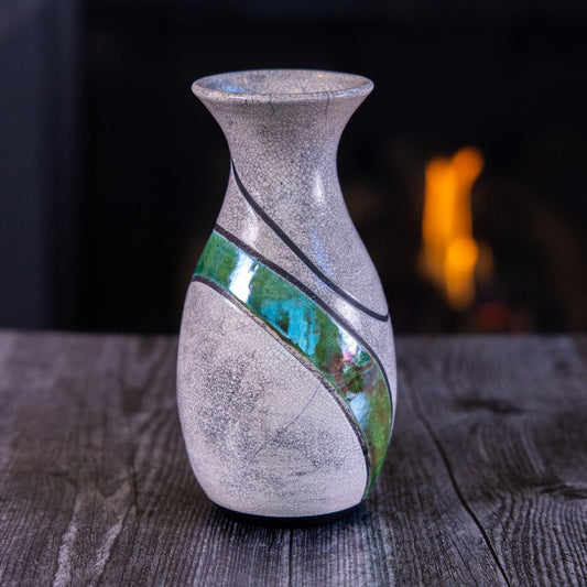 Pot #360 - Large Raku - Fired Decorative Vase - Dan Pearce Ceramics