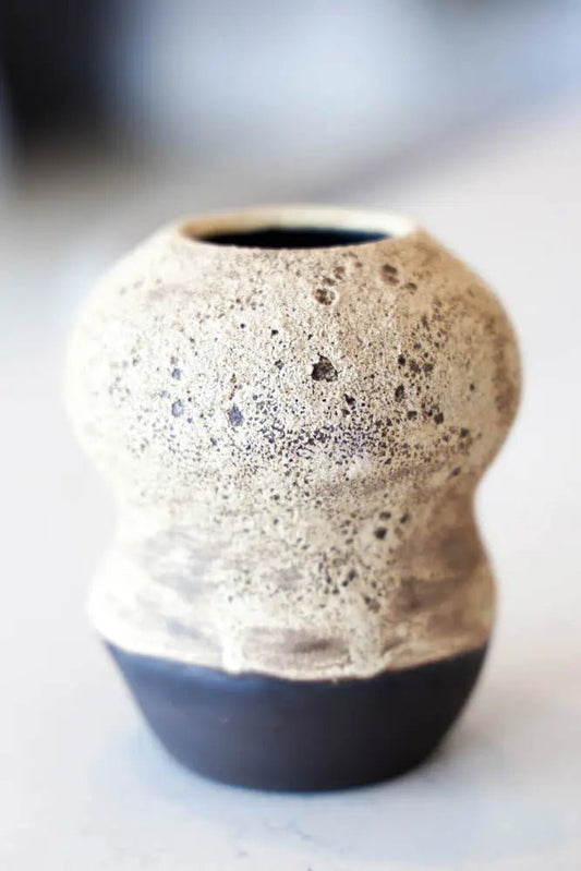 Pot #51 of 162 - Black Stoneware Decorative Magma Pot - Dan Pearce Ceramics