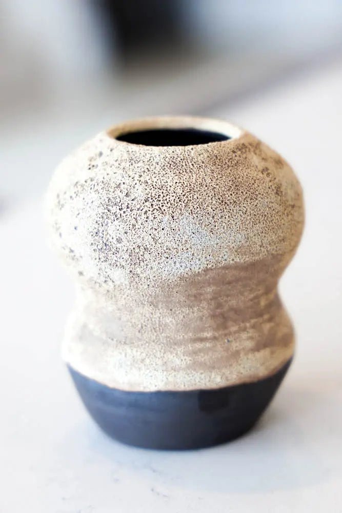 Pot #51 of 162 - Black Stoneware Decorative Magma Pot - Dan Pearce Ceramics