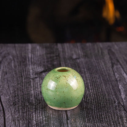 Pot #559 Miniature Tiny Stoneware Speckled Sphere Pot - Dan Pearce Ceramics