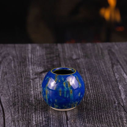 Pot #573 Miniature Tiny Stoneware Sphere Pot - Dan Pearce Ceramics