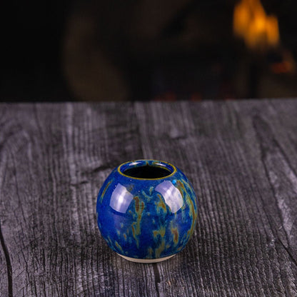 Pot #573 Miniature Tiny Stoneware Sphere Pot - Dan Pearce Ceramics