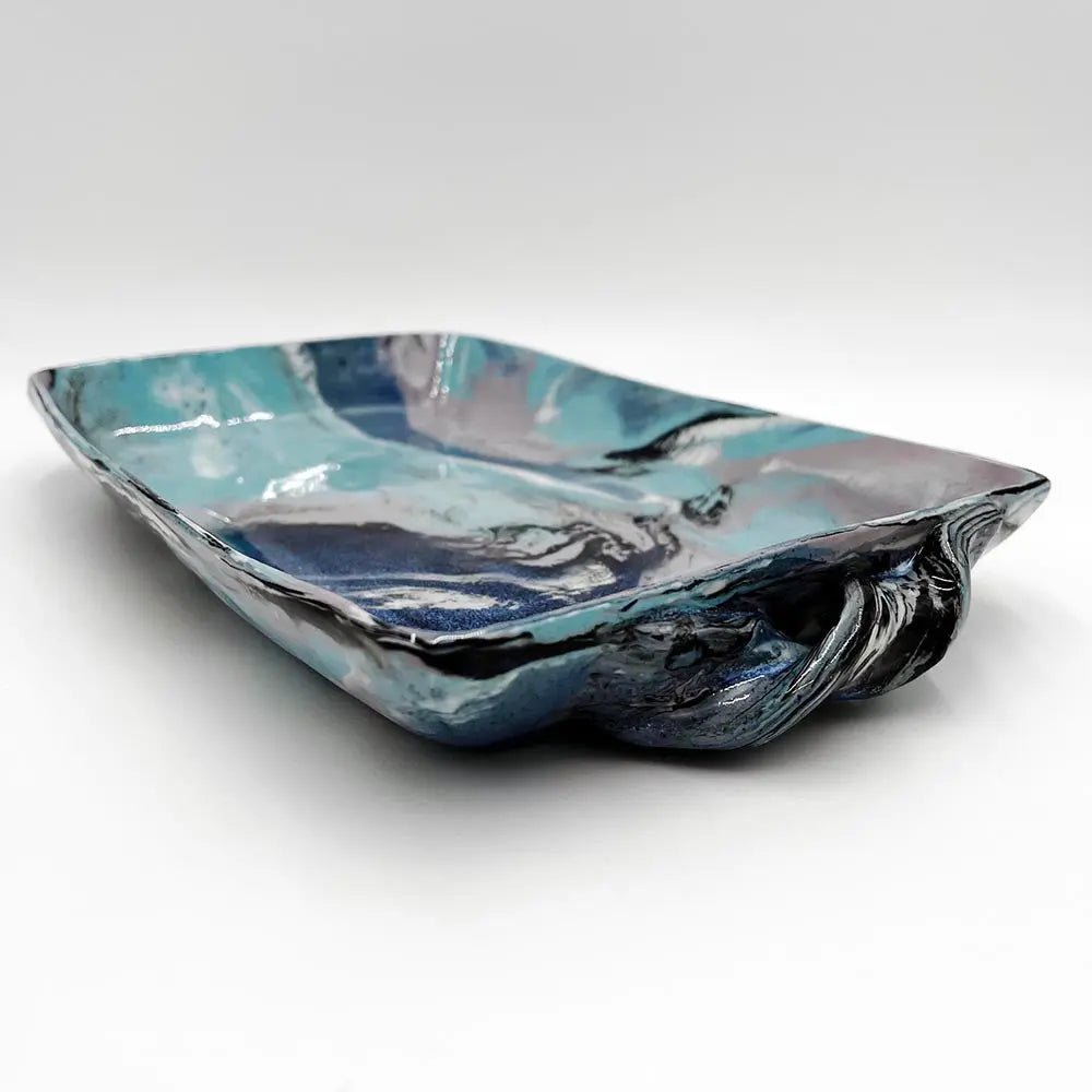 Small & Beautiful Baking/Serving Dish: Marbled Porcelain & Stoneware - Dan Pearce Ceramics