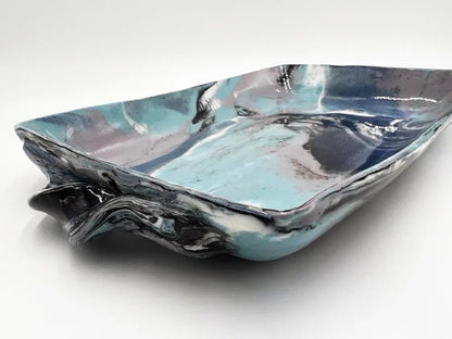 Small & Beautiful Baking/Serving Dish: Marbled Porcelain & Stoneware - Dan Pearce Ceramics