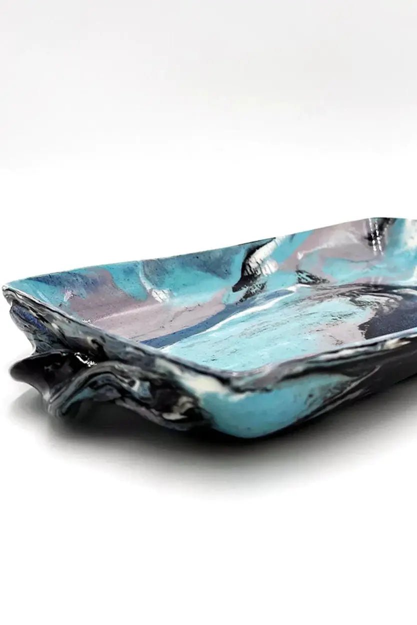 Small & Beautiful Baking/Serving Dish: Marbled Porcelain & Stoneware - Dan Pearce Ceramics