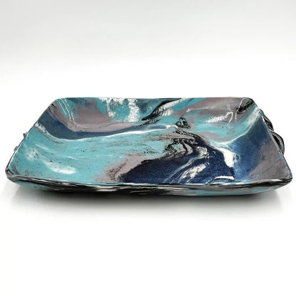 Small & Beautiful Baking/Serving Dish: Marbled Porcelain & Stoneware - Dan Pearce Ceramics