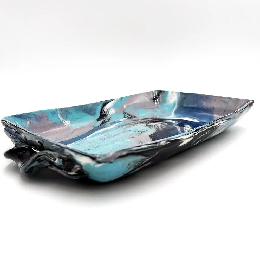 Small & Beautiful Baking/Serving Dish: Marbled Porcelain & Stoneware - Dan Pearce Ceramics