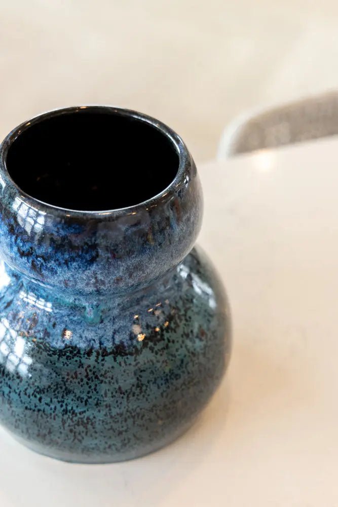 XL "Big ol' Baby" Decorative Pot - Varied Blacks, Turquoises, Blues - Dan Pearce Ceramics