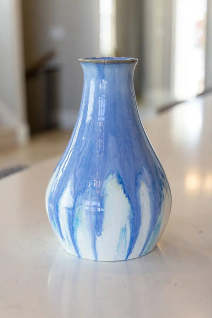 XL Decorative Pot - Blues, Teals, & Creams (Premium) - Dan Pearce Ceramics