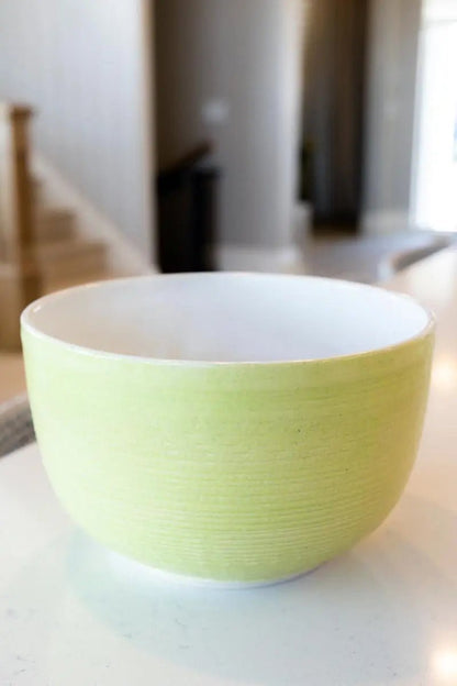 XL Pear & White Textured Stoneware Serving Bowl - Dan Pearce Ceramics