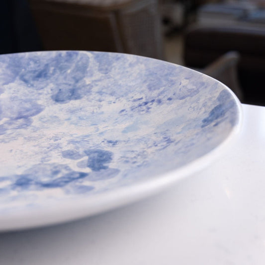 XL Stoneware Decorative Platter (Blues and White) - Dan Pearce Ceramics