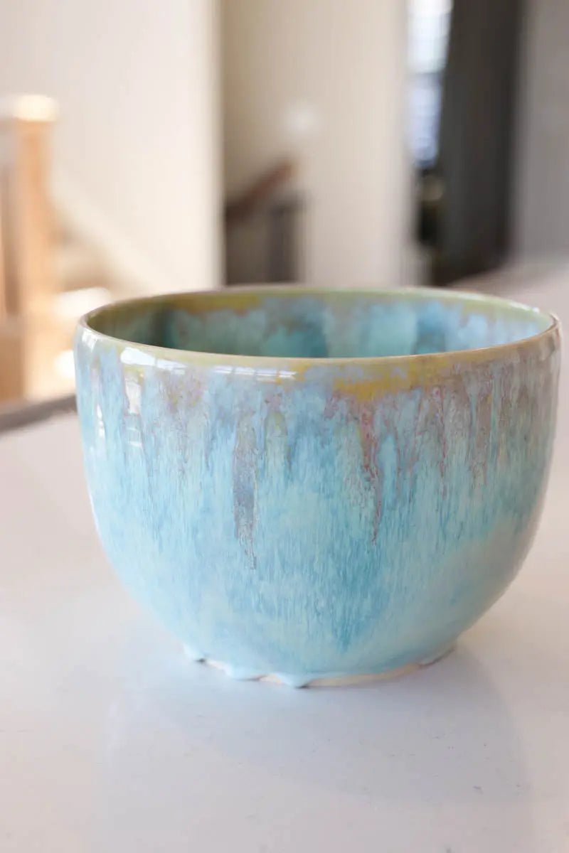 XL Traditional Alchemy Serving Bowl (Light Greens, Creams, and Browns) - Dan Pearce Ceramics