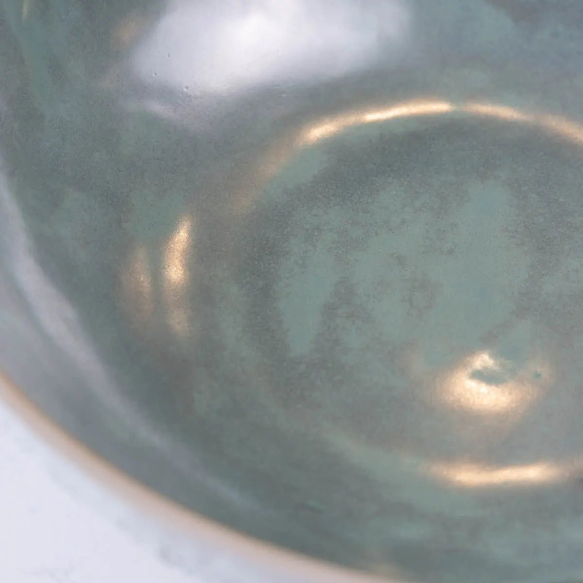 XXL Gray Stoneware Serving/Decorative Bowl Mottled Green (Alchemy Collection) - Dan Pearce Ceramics