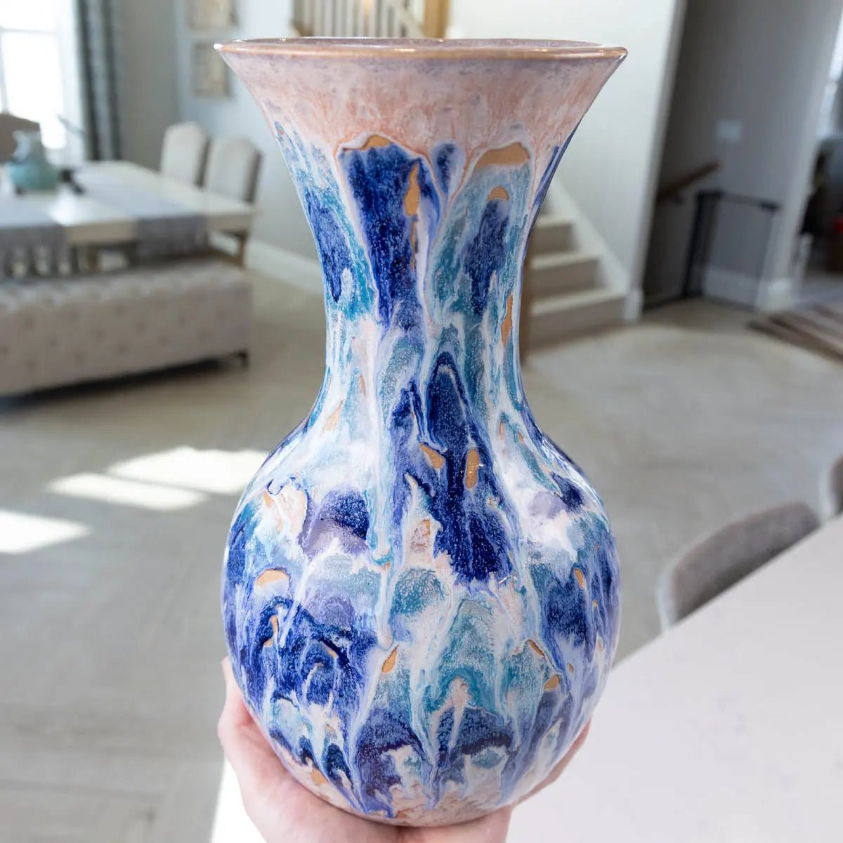 XXL Stoneware Decorative Vase - Ocean Cascade (Alchemy Collection) - Dan Pearce Ceramics