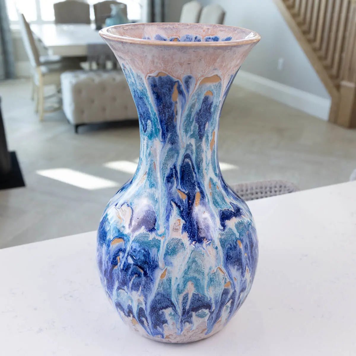 XXL Stoneware Decorative Vase - Ocean Cascade (Alchemy Collection) - Dan Pearce Ceramics