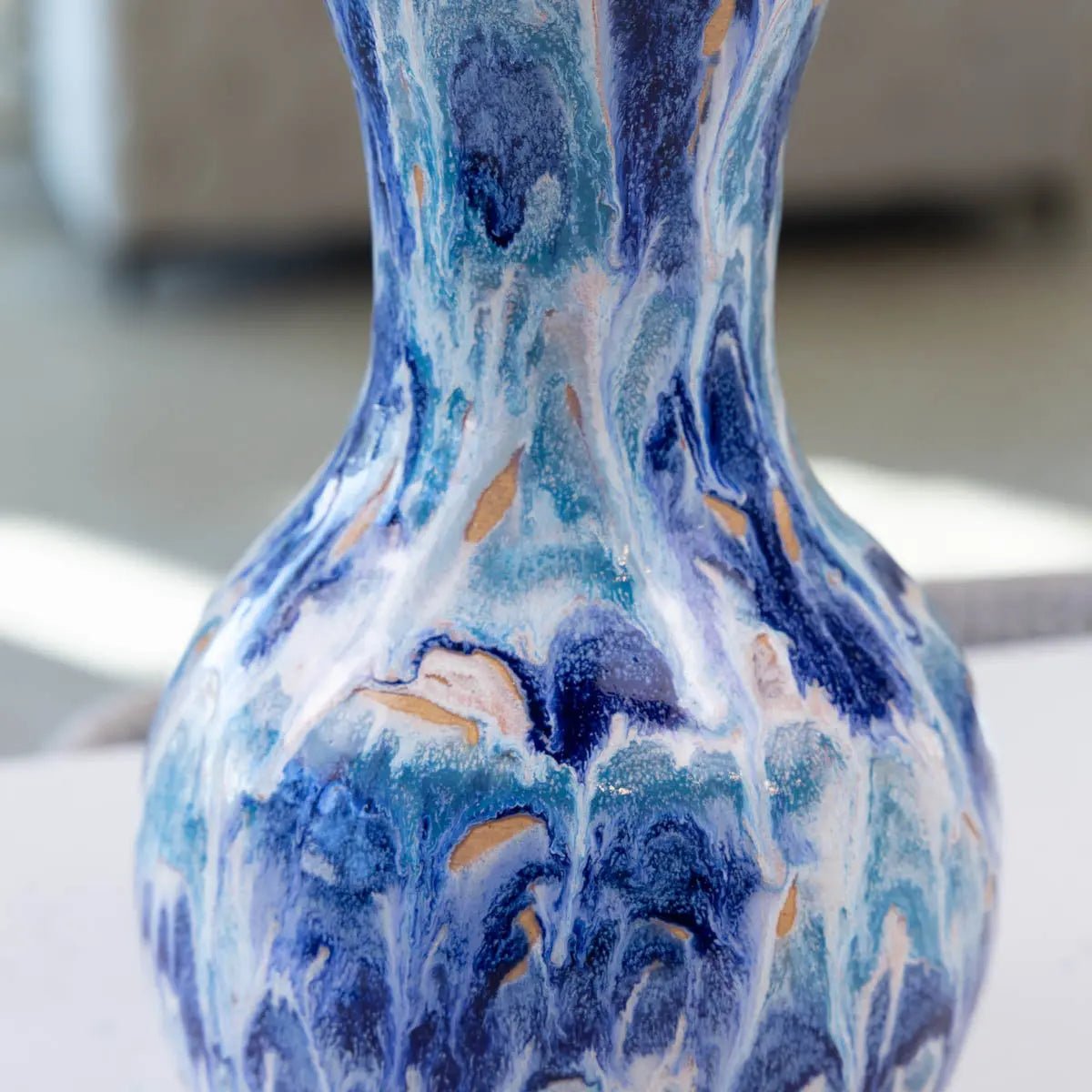 XXL Stoneware Decorative Vase - Ocean Cascade (Alchemy Collection) - Dan Pearce Ceramics