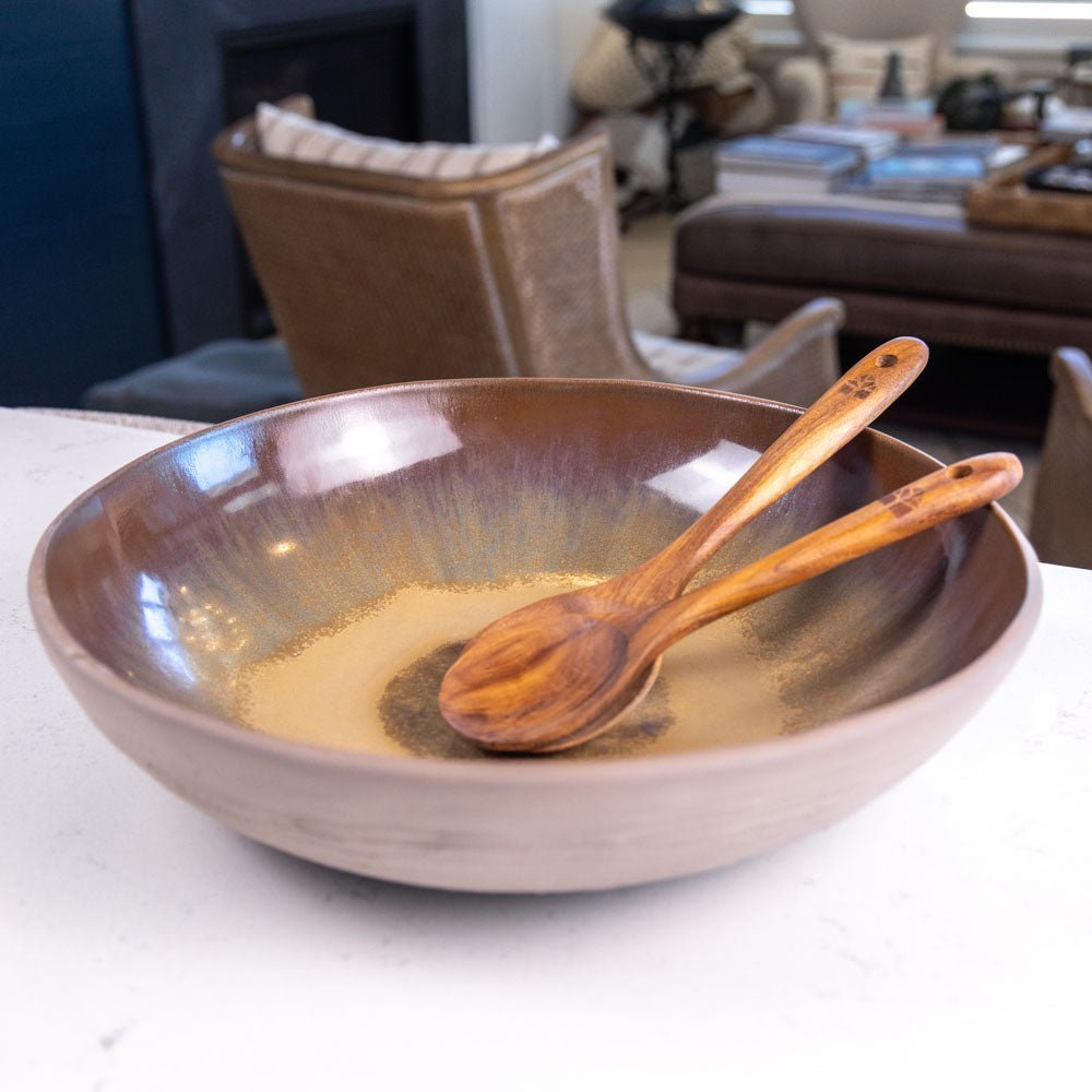 XXL Stoneware Serving Bowl (Tans and Browns) - Dan Pearce Ceramics