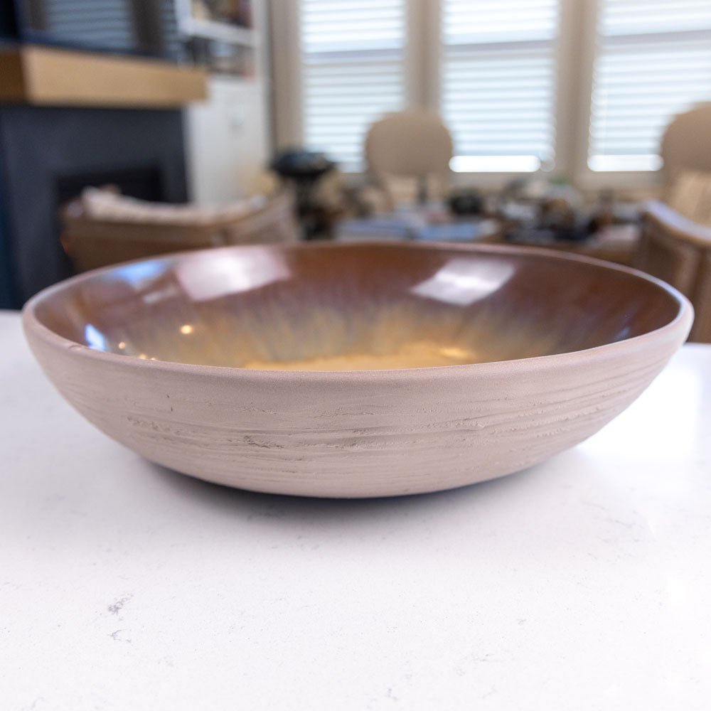 XXL Stoneware Serving Bowl (Tans and Browns) - Dan Pearce Ceramics