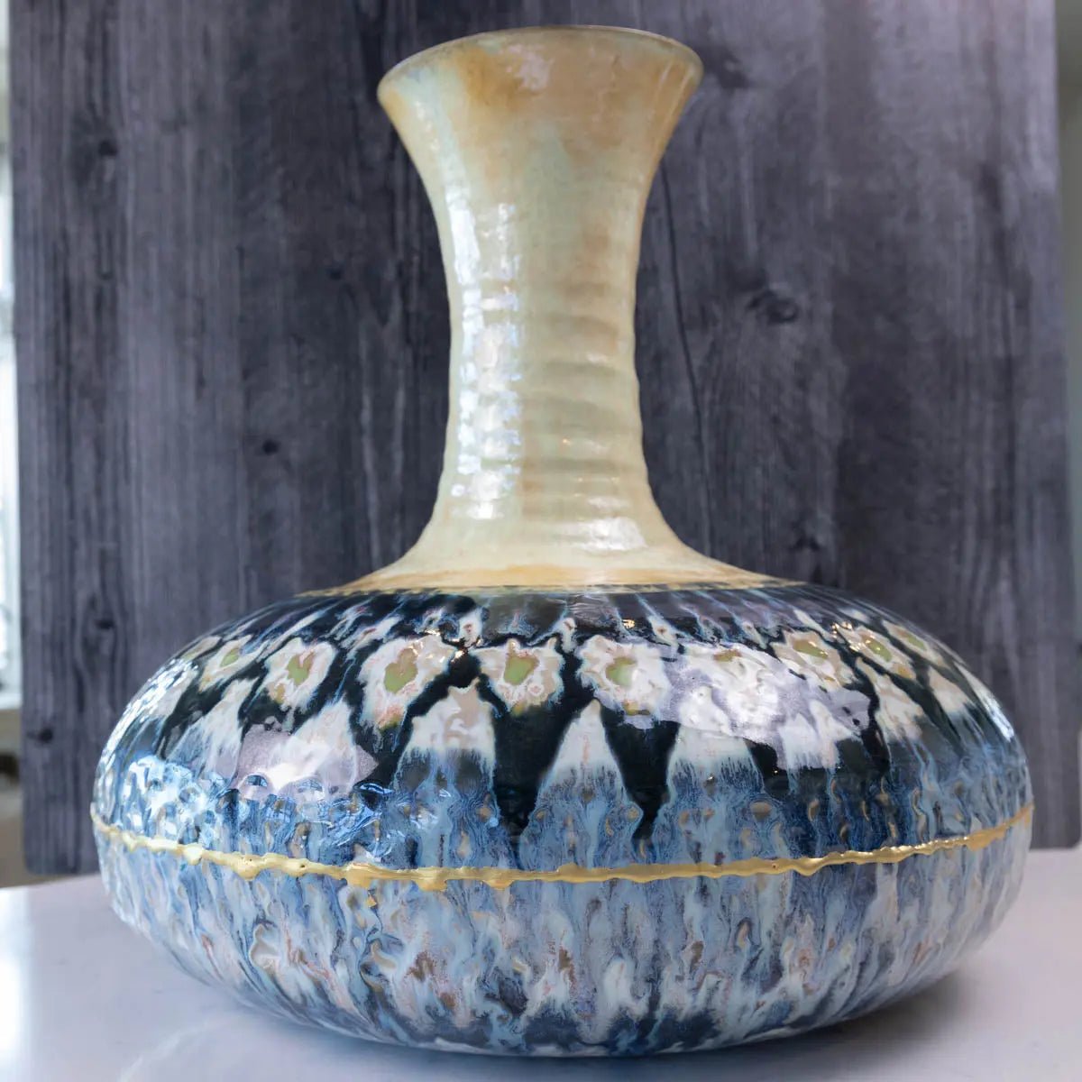 XXXL Stoneware Decorative Kintsugi Pot (Alchemy Collection) - Dan Pearce Ceramics